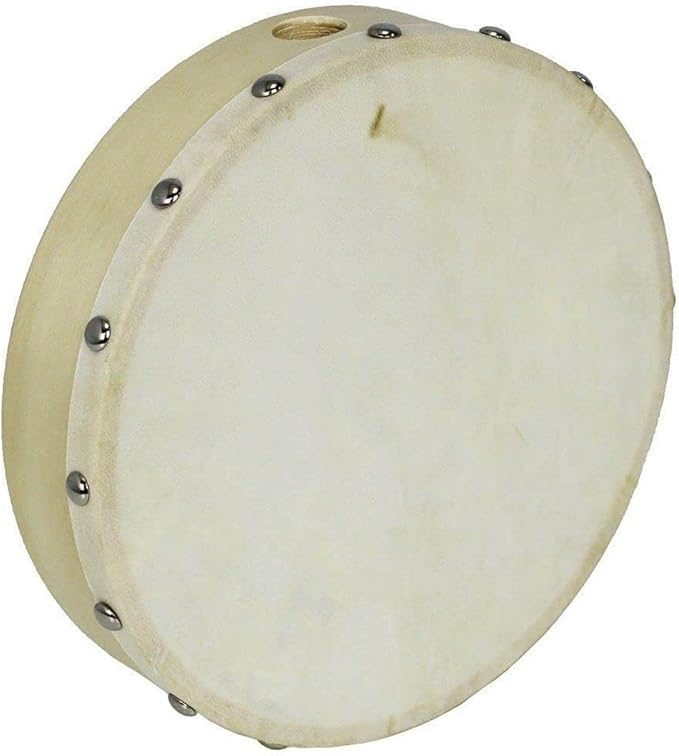 A-Star 8-inch Handheld Pre-Tuned Frame Drum with Natural Skin
