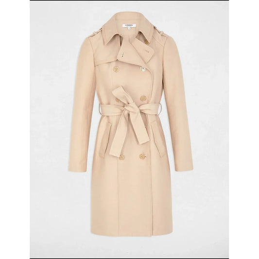 Morgan Beige Long Belted Trench Coat – Mid‑Length Tailored - Gomix Brands Outlet
