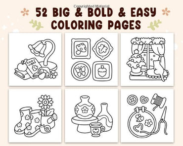 Cozy Cute Colouring Book for Adults & Teens – Bold Designs