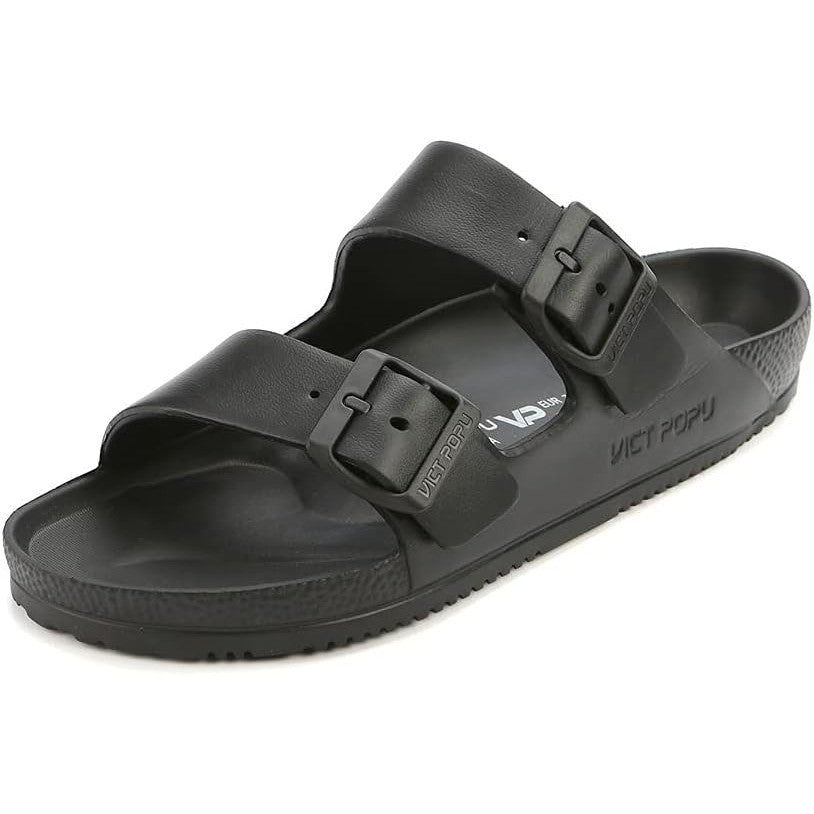 Adjustable Double Buckle Waterproof EVA Slides for Women