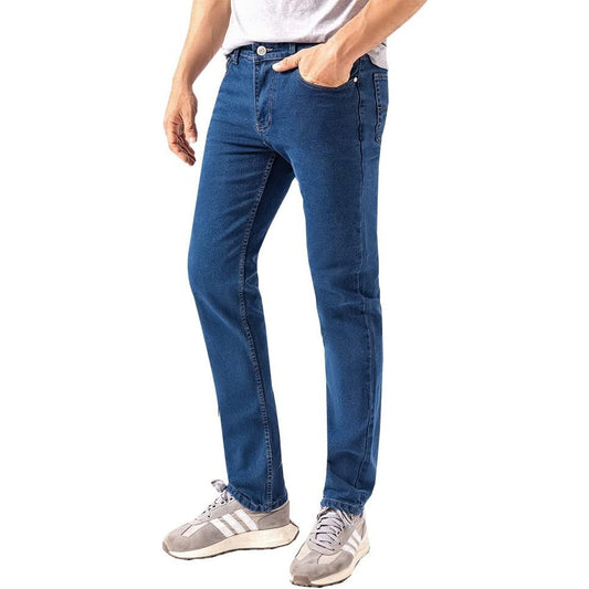 Mastino Men's Summer Elastic High-Waist Straight Leg Trousers