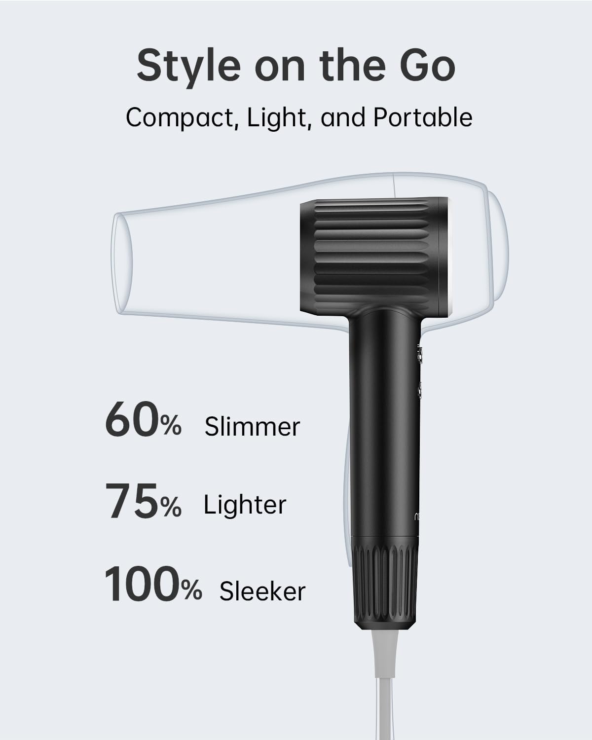 Laifen Retro High-Speed Ionic Hair Dryer with 110,000 RPM Motor for Fast Drying