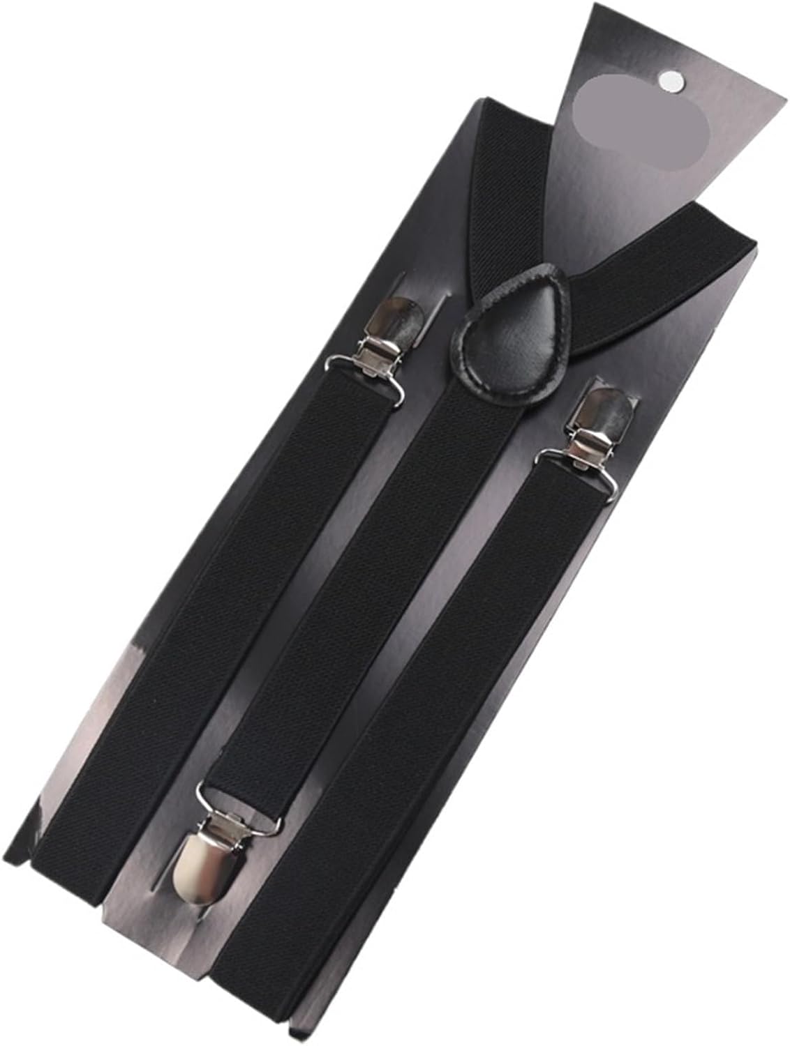 Adjustable Y-Back Suspenders for Men and Women, Elastic Work Pants Clip-On Braces