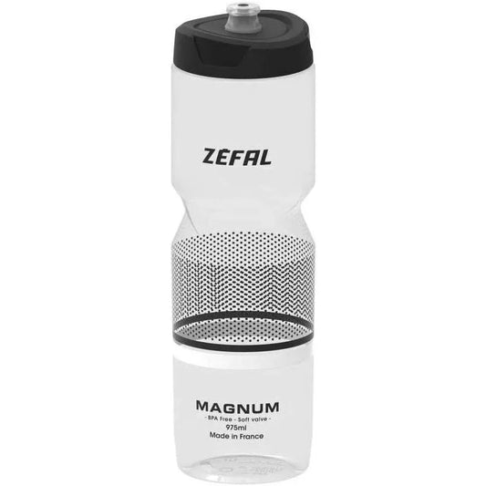 ZEFAL Magnum 975ml Transparent/Black Unisex Cycling Water Bottle - Gomix Brands Outlet