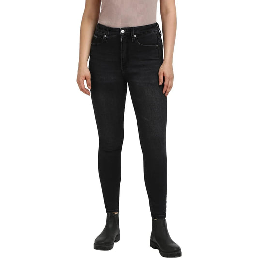 Calvin Klein Women’s High Rise Super Skinny Ankle – Stretch Denim Black - Gomix Brands Outlet