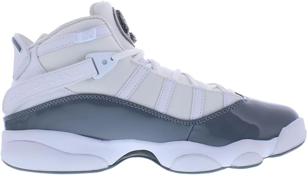 Jordan 6 Rings Men's White/Cool Grey Basketball Sneakers Size 7.5