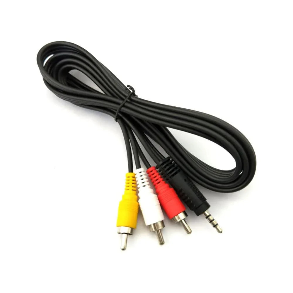 AIGOSTAR Premium 3.5mm 4C Jack to 3 RCA Audio Video AV Cable Adapter Cord - Gomix Brands Outlet