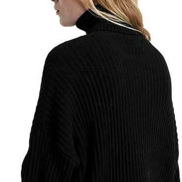 G-STAR Women's Loose Turtle Knit Sweater, Cozy Ribbed Collar