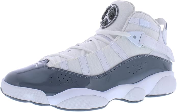 Jordan 6 Rings Men's White/Cool Grey Basketball Sneakers Size 7.5