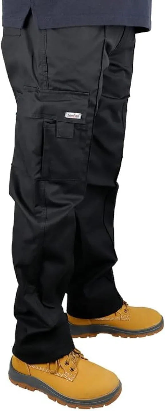 Panacea Men's Durable Multi-Pocket Cargo Combat Work Trousers, YKK Zip Fly - Gomix Brands Outlet