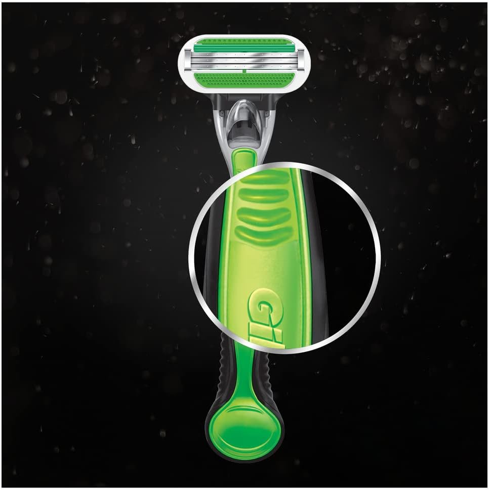 Gillette Men's Body Razor with Triple Blade, Wet Shave, Green