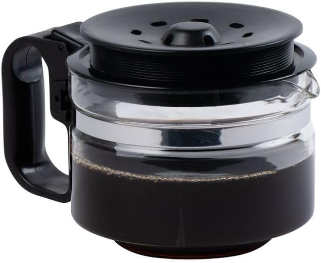 Fackelmann Universal Glass Coffee Pot Carafe, Adjustable Lid for 9-12 Cups