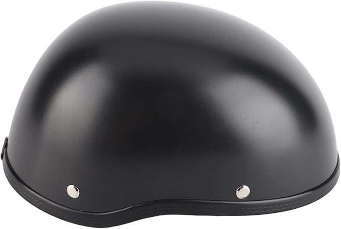 56-64cm Motorcycle Half Helmet FRP Matte Black Unisex Retro Open-Face
