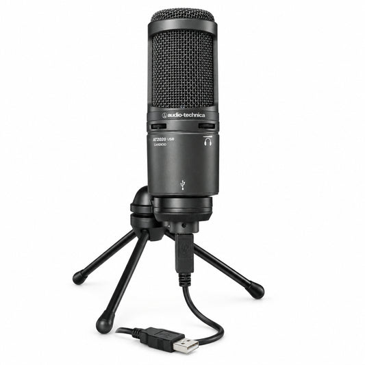 Audio-Technica AT2020USB+ Professional Cardioid USB Condenser Microphone - Black - Gomix Brands Outlet