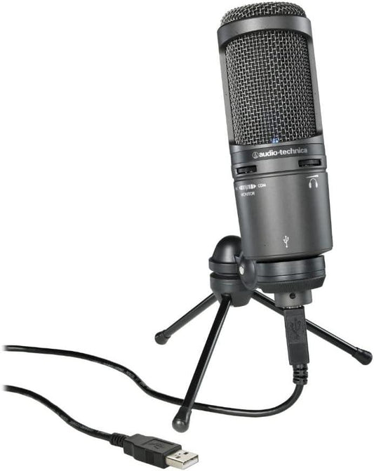 Audio-Technica AT2020USB+ Professional Cardioid USB Condenser Microphone - Black - Gomix Brands Outlet