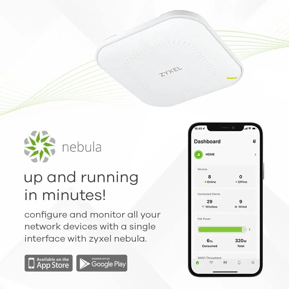 Zyxel Multi-Gig WiFi 6 AX3000 PoE Access Point with 2.5G Uplink and 3x3+2x2 MU-MIMO Antenna - Gomix Brands Outlet