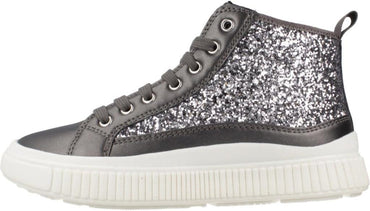 Geox Laquinny Girls Breathable Black Basketball Trainer Size 35 EU - Gomix Brands Outlet