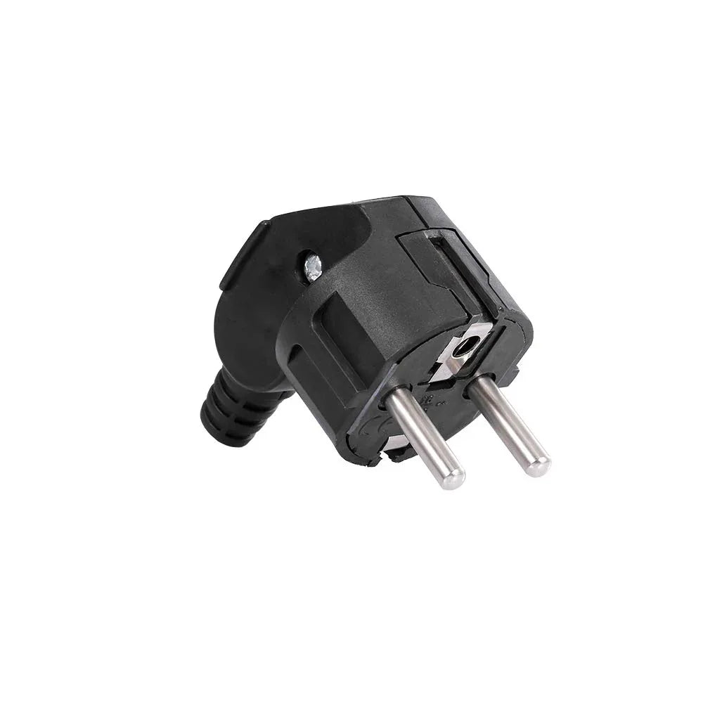 Decdeal 16A EU Removable Plug - Black, High-Strength Nickel-Plated Copper - Gomix Brands Outlet
