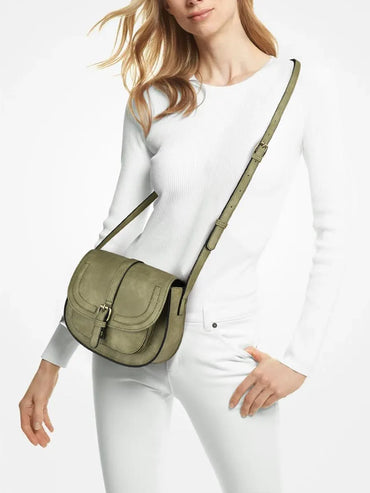 AFKOMST Boho Vegan Leather Small Saddle Crossbody Bag for Women - Gomix Brands Outlet