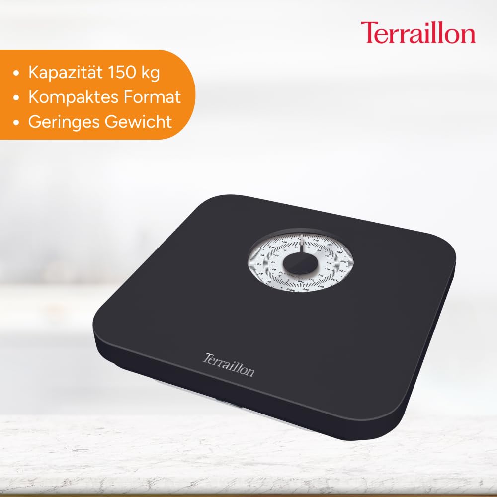 Terraillon Nautical Black Mechanical Scale 150kg Large Dial