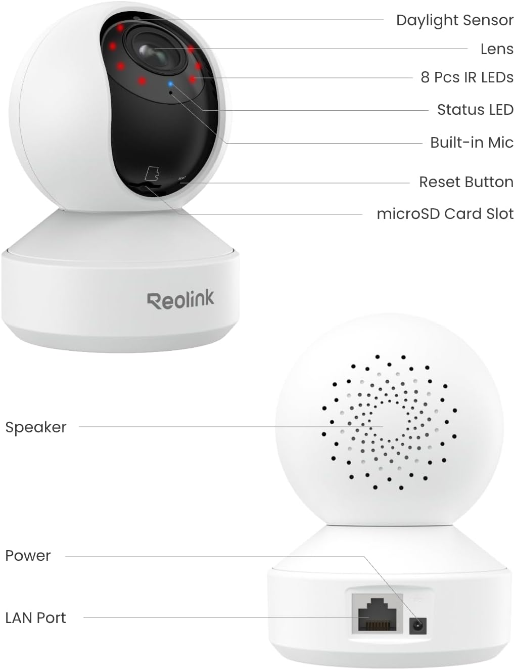 Reolink E1 Zoom 5MP PTZ Indoor Dual-Band WiFi 3X Optical Zoom Security Camera
