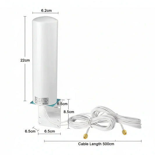 LTE 4G/5G MIMO Outdoor Antenna with White Amplifier for Fritzbox - Gomix Brands Outlet