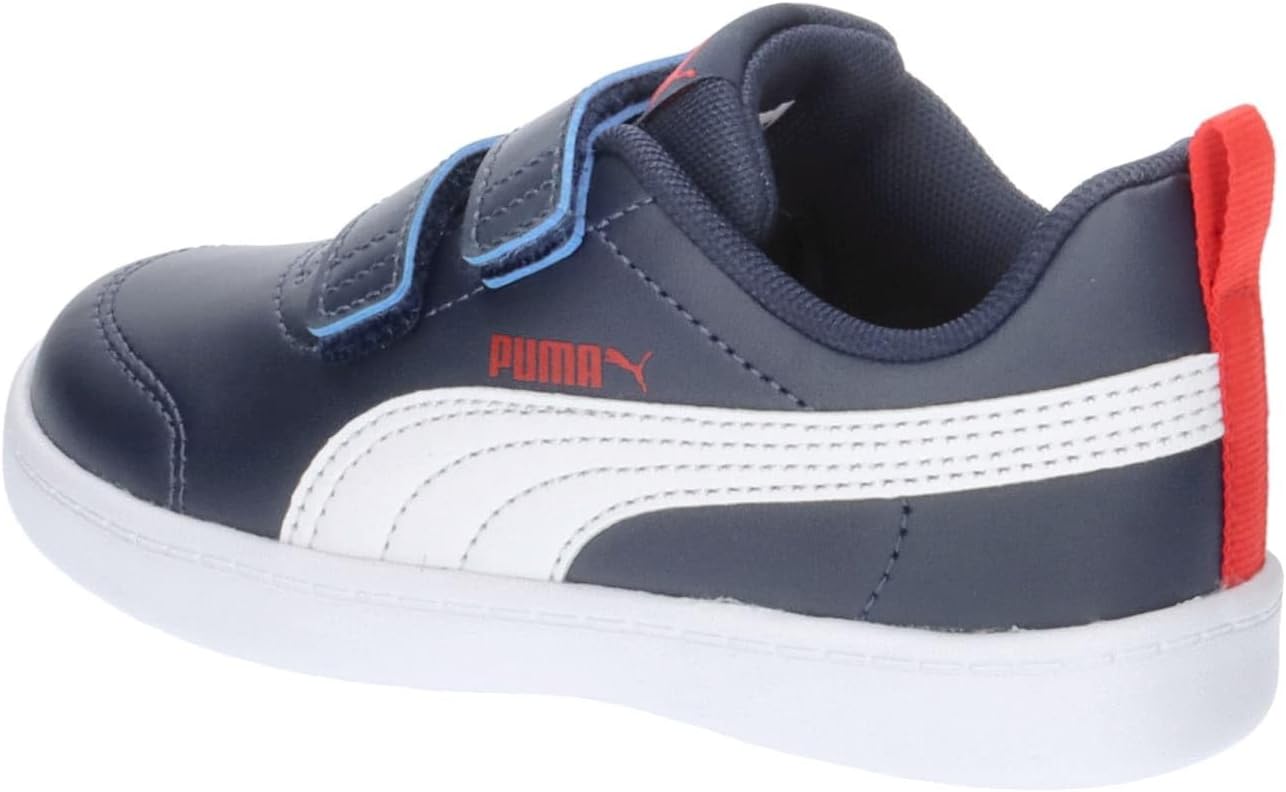 Puma Courtflex v2 V PS Unisex Kids' Sneakers - Comfortable Hook-and-Loop Closure