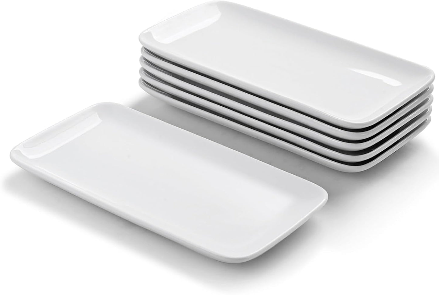 WishDeco Rectangular Plates Set of 6