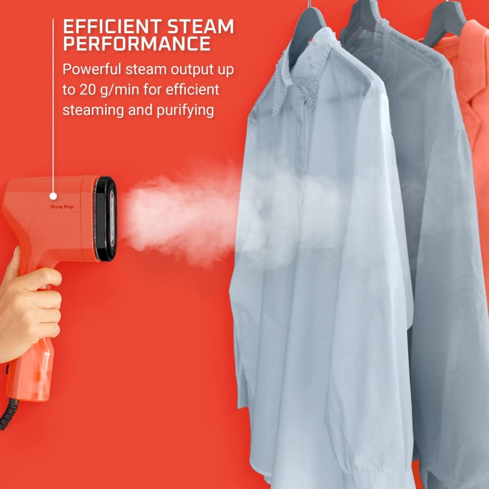 Rowenta PurePop Handheld Steamer: Powerful Portable 15-Second Wrinkle Remover for Clothes
