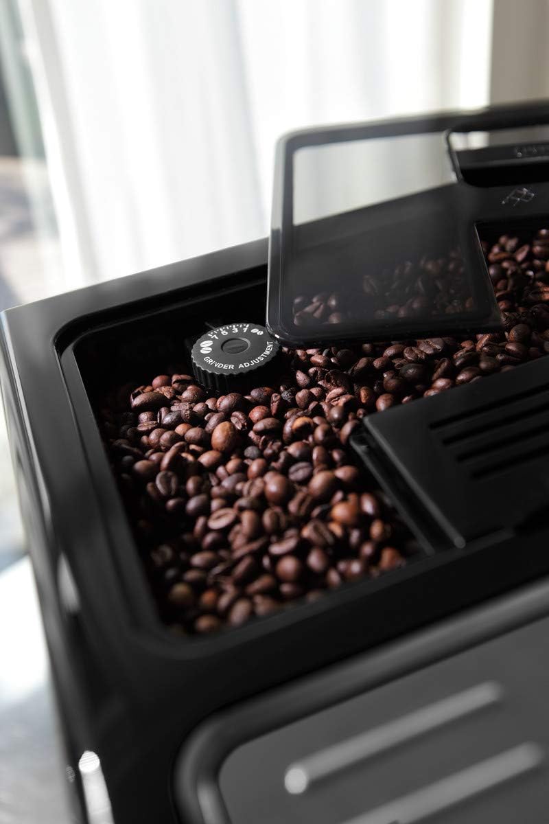 De'Longhi Eletta Cappuccino Top Automatic Coffee Machine, Black, Bean-to-Cup
