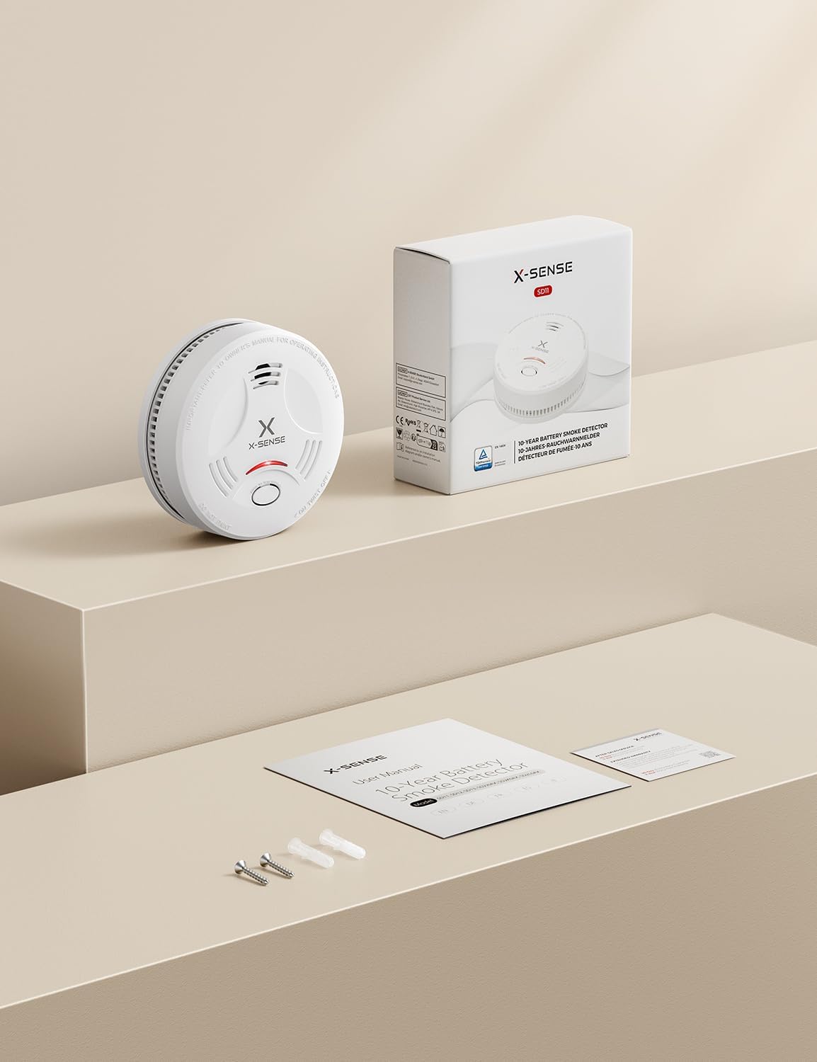 X-Sense SD11 10-Year Battery Smoke Alarm with LED Indicator