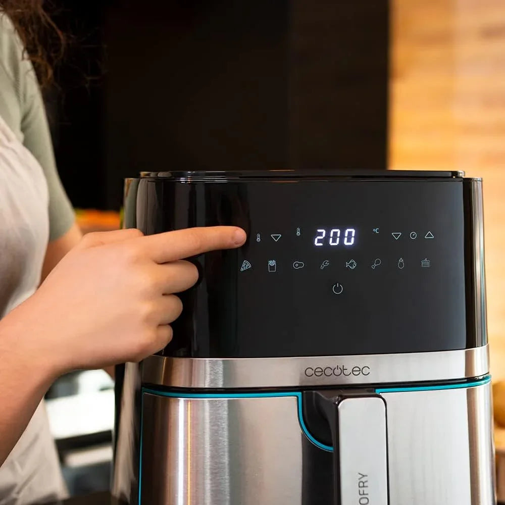 Cecotec 5.5 L Air Fryer Full Inox 5500 Pro with Accessories – 8 Modes, 1700W, Stainless Steel - Gomix Brands Outlet
