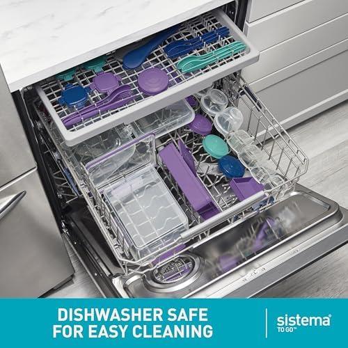 Sistema 1.1L Salad Bento Box, Divided Tray, With Fork & Knife - Gomix Brands Outlet