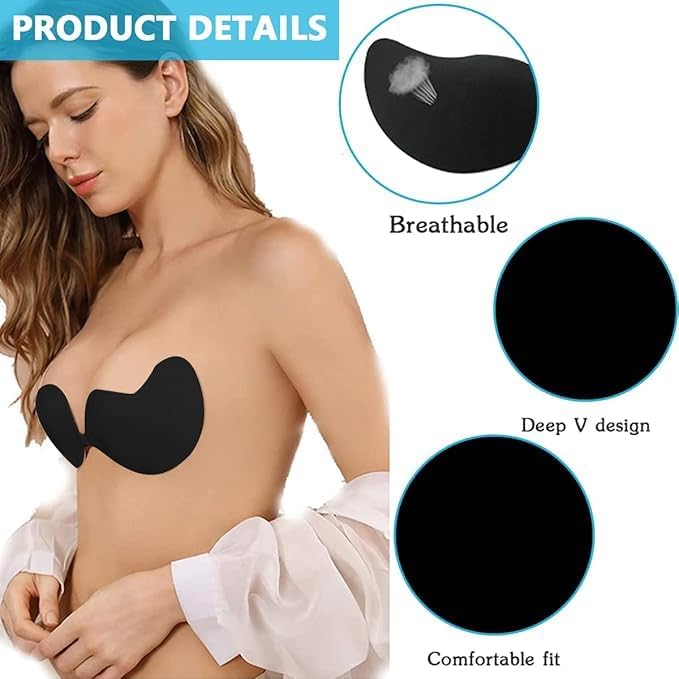 Mekahik Kiss Strapless Invisible Adhesive Bra with Front Clip