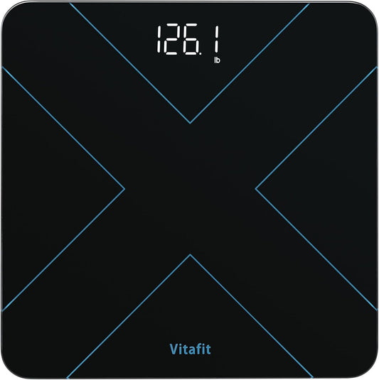 Vitafit 400lb Digital Bathroom Scale with LED Display, Black