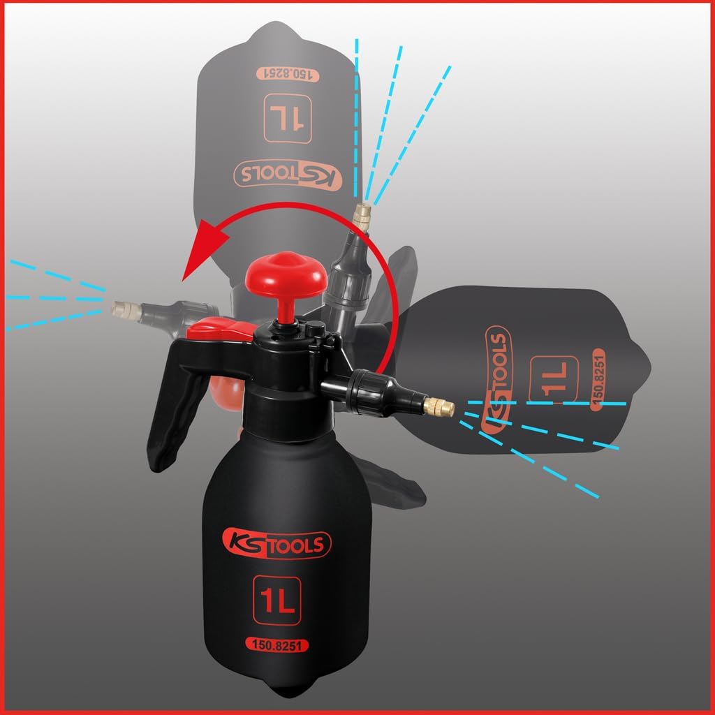 KS Tools 1L Pressure Atomizer Sprayer with Brass Adjustable Head
