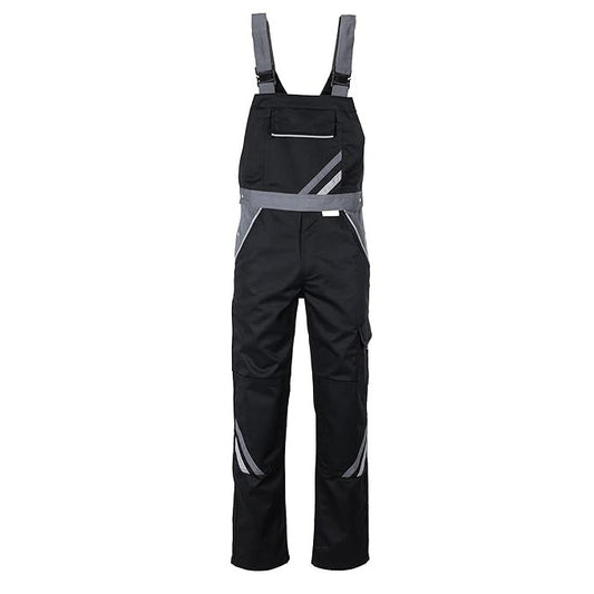 Planam Highline Scratch-Resistant Work Dungarees Black Slate Zinc