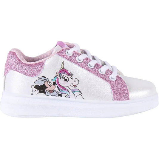 CERDÁ Minnie Mouse White Glitter Kids Trainers – Sporty EU 29 - Gomix Brands Outlet