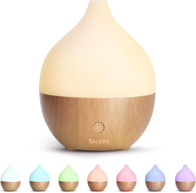 SALKING 100ml Ultrasonic Essential Oil Diffuser with LED Night Light