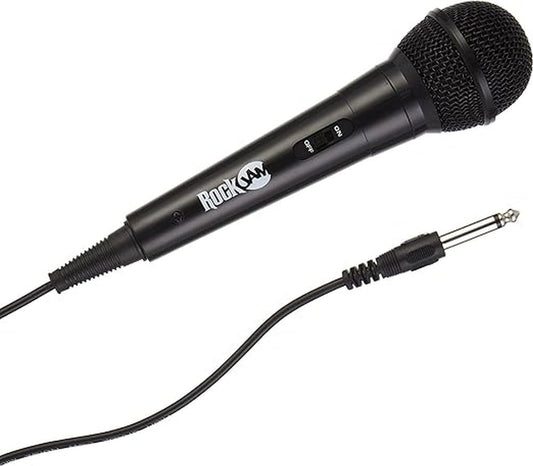 RockJam Unidirectional Karaoke Microphone with 3m Cable Handheld Lightweight