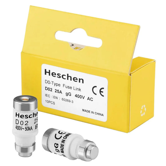 Heschen Ceramic Neozed D0 Fuse Link D02 25A 400VAC Pack - Gomix Brands Outlet