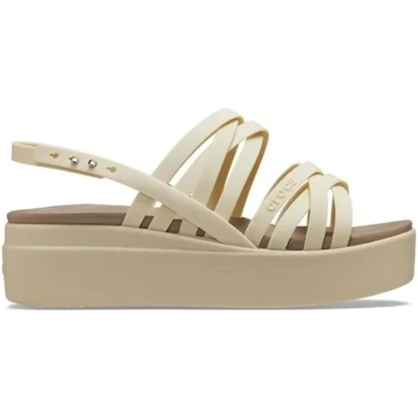 Crocs Women's Brooklyn Low Strappy Wedge Sandals LiteRide Comfort - Gomix Brands Outlet