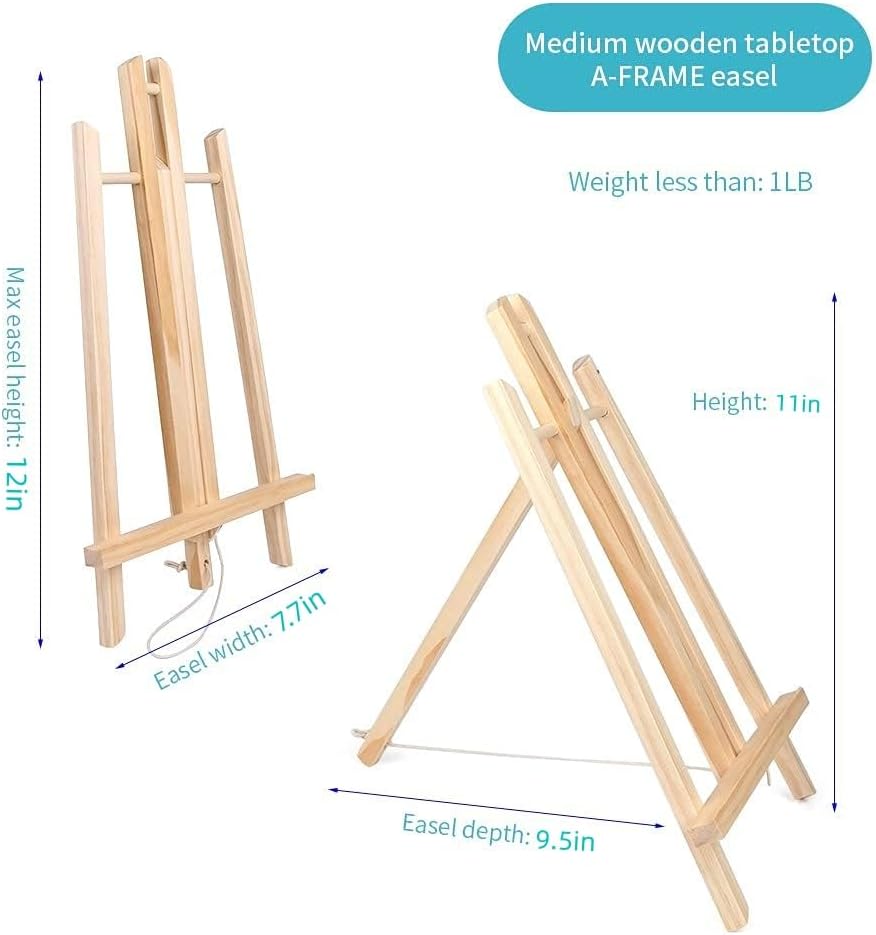 HXSEMAYIG 30 cm Wooden Artist Easel – Foldable Portable Art Stand