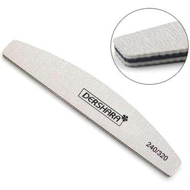 DERSHARA Professional Double-Sided 80/100 Grit Nail Files Manicure Buffer 15-Piece Set