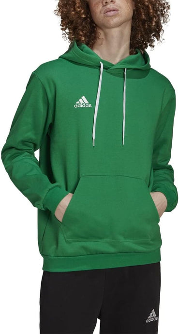 Adidas Men's Hooded Sweatshirt Team Green White Performance Hoodie