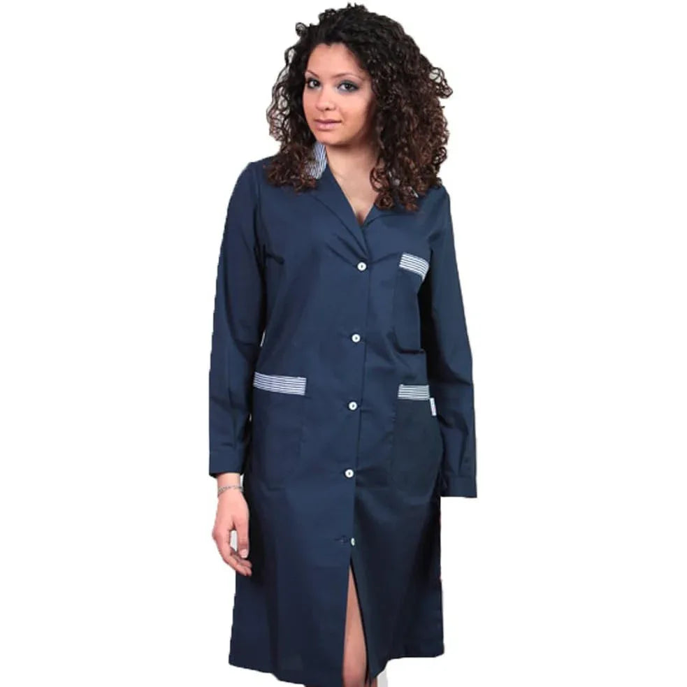 Two‑Tone Women's Work Coat – Durable, Breathable, Made in Italy - Gomix Brands Outlet