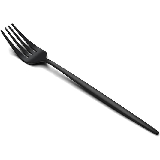 Pleafind 24-Piece Black Stainless Steel Dinner Fork Set