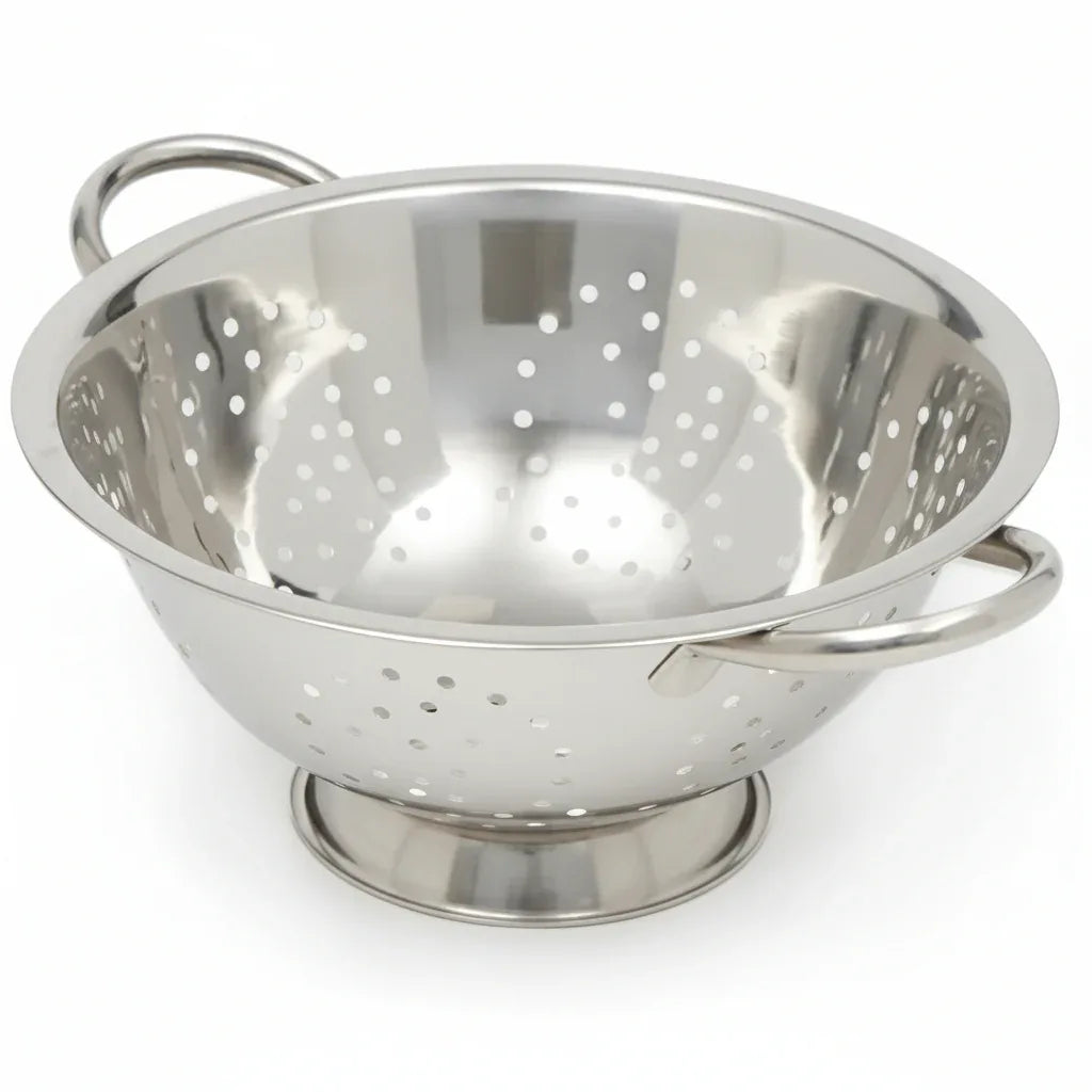 Home Basics Stainless Steel Deep Colander, Durable 3 Quart Kitchen Food Strainer - Gomix Brands Outlet