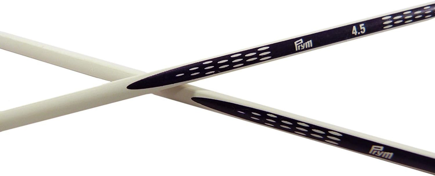 Prym Ergonomic 40cm Single-Pointed Knitting Needles – Lightweight White