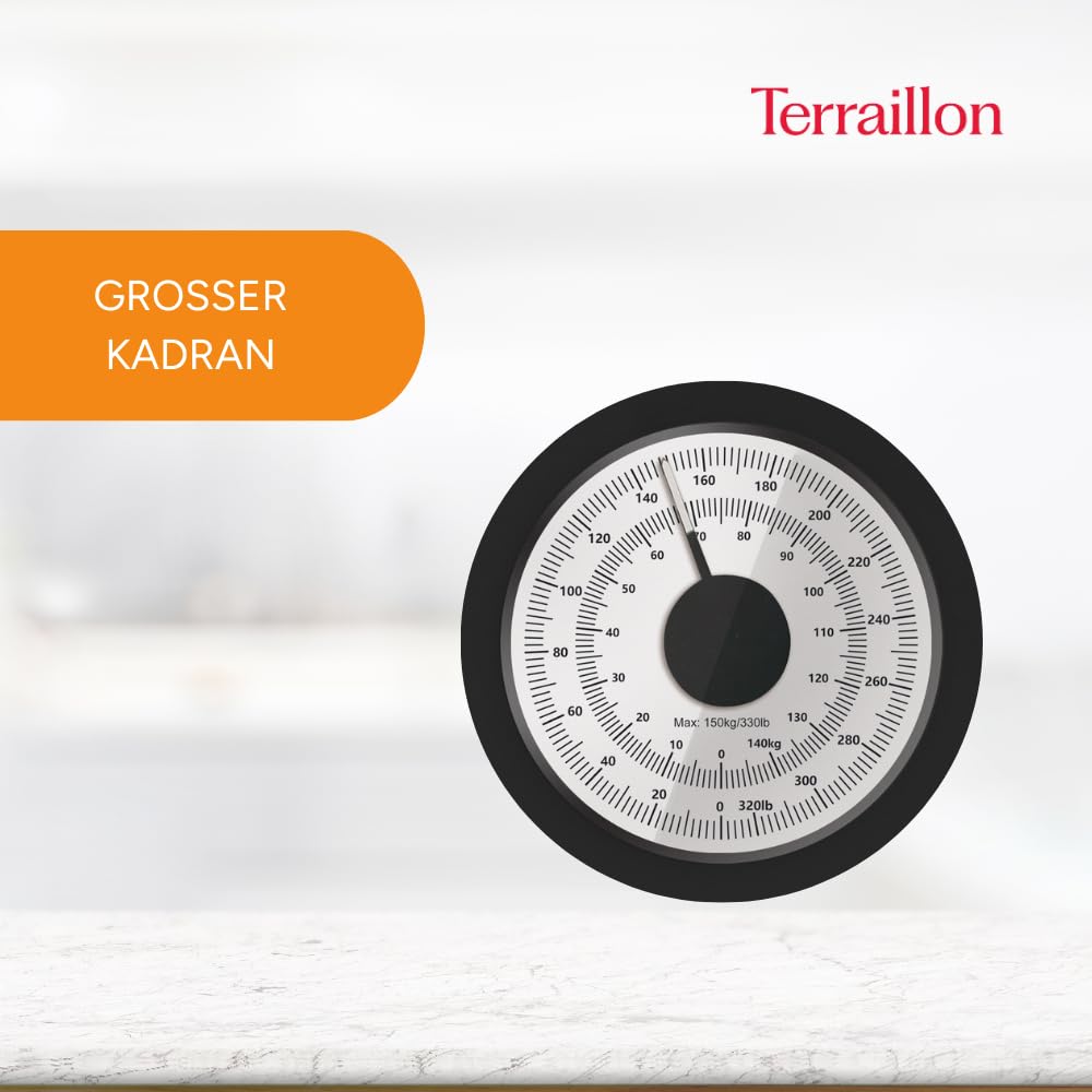 Terraillon Nautical Black Mechanical Scale 150kg Large Dial